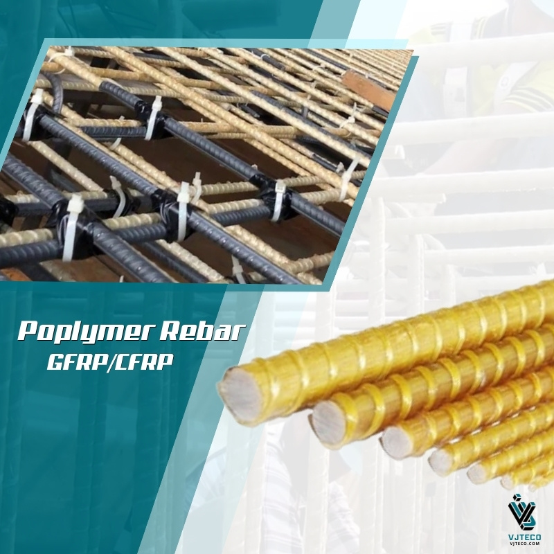 Thanh polyme GFRP Rebar nhập khẩu và phân phối tại Việt Nam bởi VJtech
